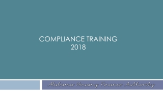Compliance Training 2018