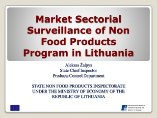 Market Sectorial Surveillance of Non Food Products Program in Lithuania