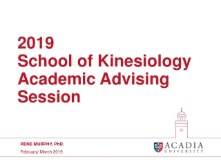 2019 School of Kinesiology Academic Advising Session