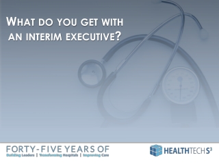 What do you get with an interim executive?