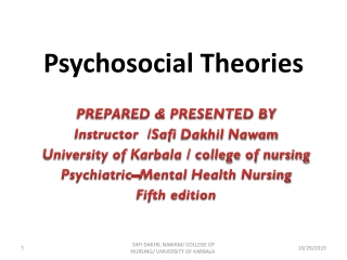 Psychosocial Theories
