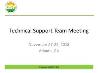 Technical Support Team Meeting