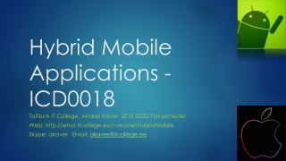 Hybrid Mobile Applications - ICD0018