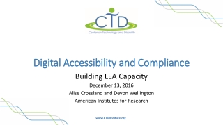 Digital Accessibility and Compliance