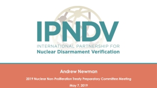 Andrew Newman 2019 Nuclear Non-Proliferation Treaty Preparatory Committee Meeting May 7, 2019