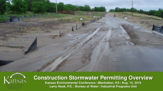 Construction Stormwater Permitting Overview