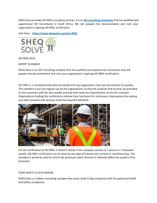 ISO consulting companies