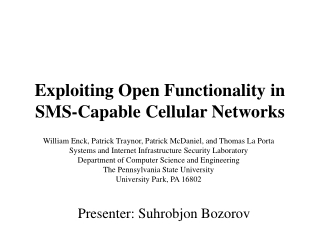 Exploiting Open Functionality in SMS-Capable Cellular Networks