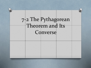 7-2 The Pythagorean Theorem and Its Converse