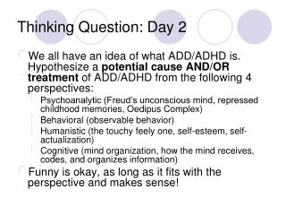 Thinking Question: Day 2