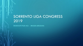 SORRENTO LIGA CONGRESS 2019