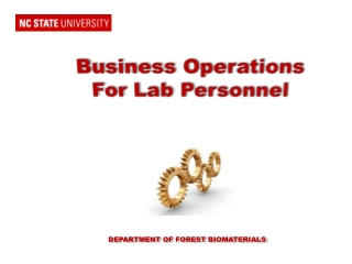 Business Operations For Lab Personnel