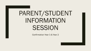 Parent/Student information session