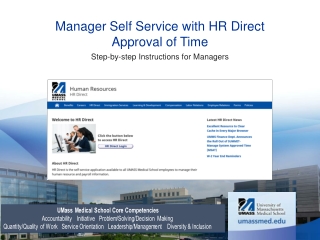 Manager Self Service with HR Direct Approval of Time