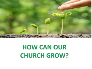 HOW CAN OUR CHURCH GROW?