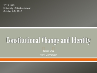 Constitutional Change and Identity