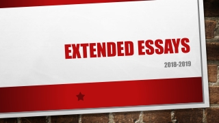 Extended Essays