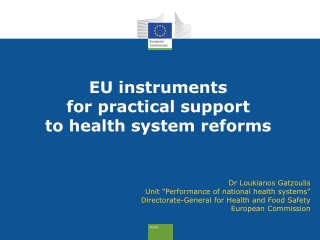 EU instruments for practical support to health system reforms