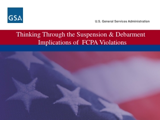 Thinking Through the Suspension &amp; Debarment Implications of FCPA Violations
