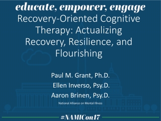 Recovery-Oriented Cognitive Therapy: Actualizing Recovery, Resilience, and Flourishing