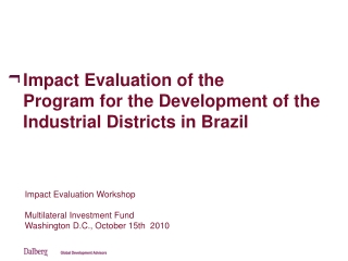 Impact Evaluation of the Program for the Development of the Industrial Districts in Brazil