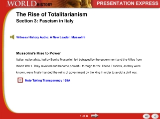 The Rise of Totalitarianism