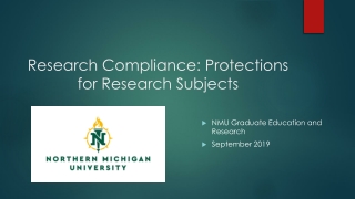 Research Compliance: Protections for Research Subjects