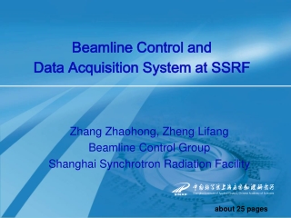 Beamline Control and Data A cquisition S ystem at SSRF