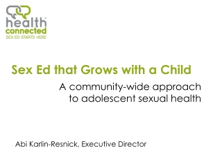 Sex Ed that Grows with a Child