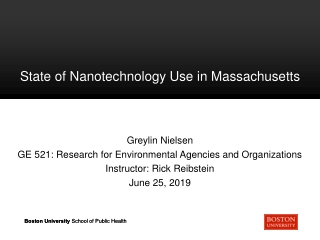 State of Nanotechnology Use in Massachusetts