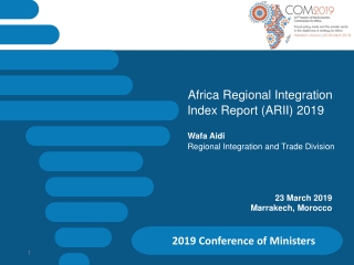 Africa Regional Integration Index Report (ARII) 2019