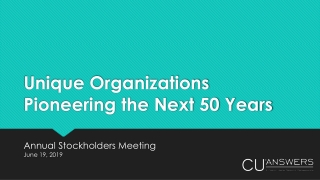 Unique Organizations Pioneering the Next 50 Years