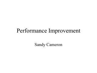 Performance Improvement