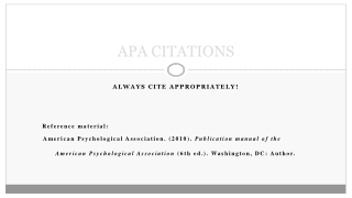 APA CITATIONS