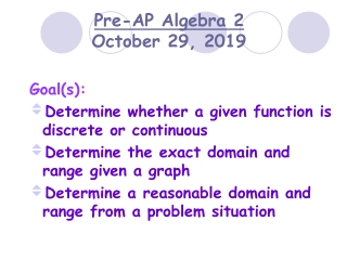 Pre-AP Algebra 2 April 5, 2016