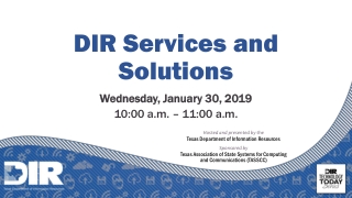 DIR Services and Solutions