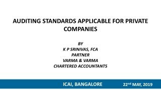 ICAI, BANGALORE