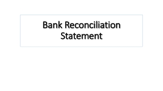 Bank Reconciliation Statement