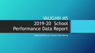 VAUGHN MS 2019-20 School Performance Data Report