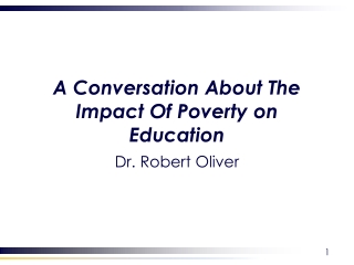 A Conversation About The Impact Of Poverty on Education