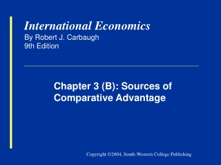 International Economics By Robert J. Carbaugh 9th Edition