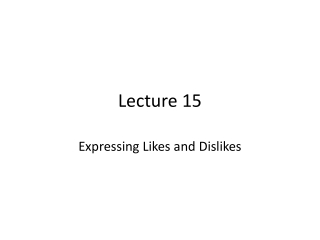 Lecture 15