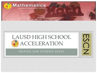 LAUSD High school Acceleration