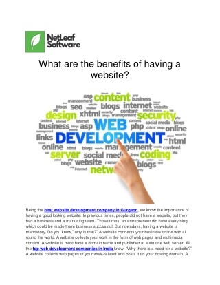 What are the benefits of having a website?