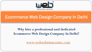 Ecommerce Website Design Company In Delhi