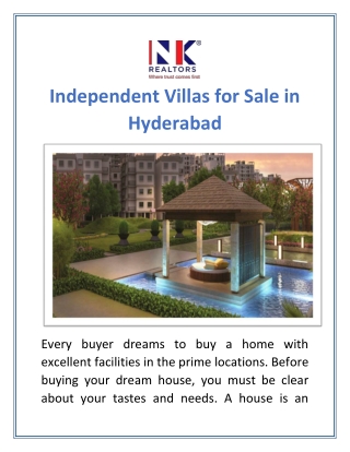 Independent Villas for Sale in Hyderabad