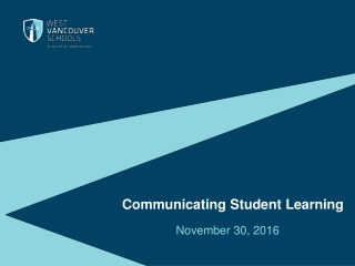 Communicating Student Learning