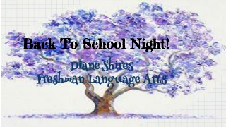 Back To School Night!