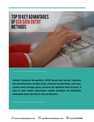 Top 10 Key Advantages of OCR Data Entry Methods