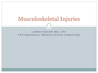 Musculoskeletal Injuries